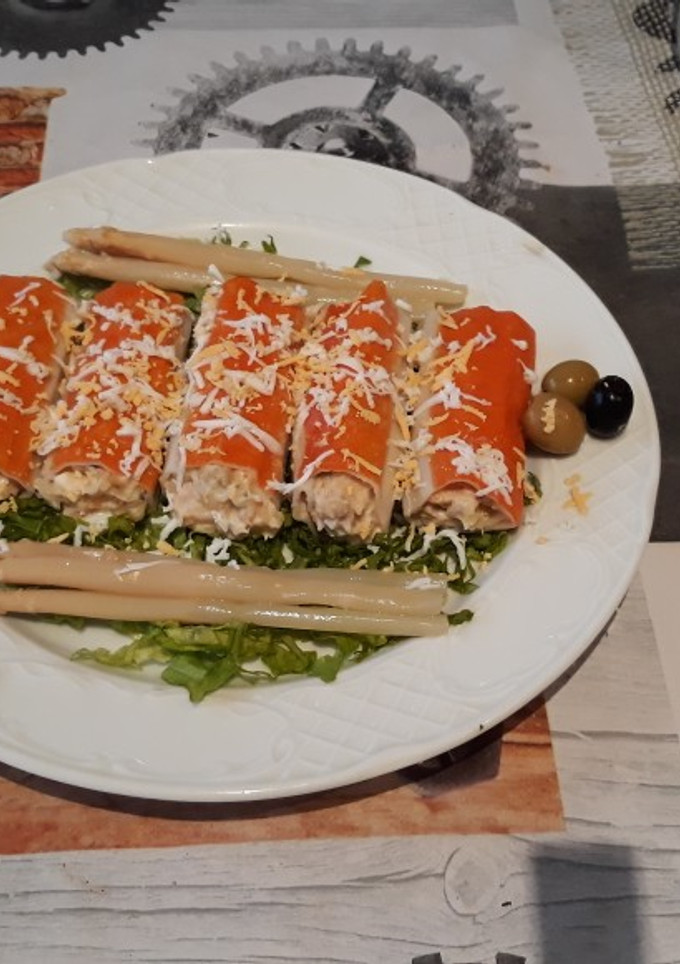 Una foto de Canelones fríos de ensaladilla