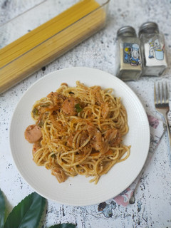 Foto resep Spagetti Kimchi