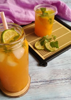 A picture of Mango iced tea.