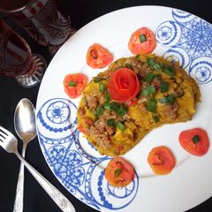 A picture of Yam and beans porridge.