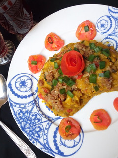A picture of Yam and beans porridge.