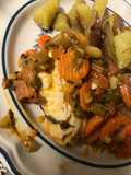 Filete de pescado con verduras