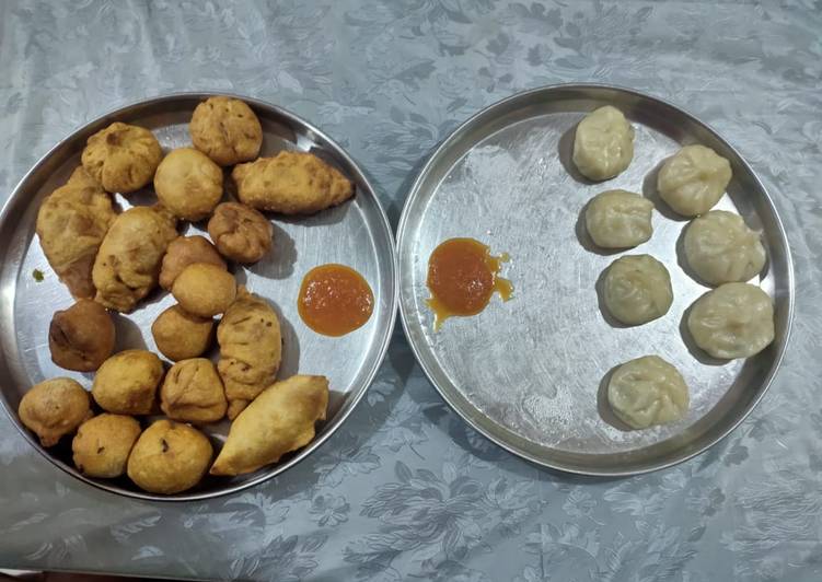 Momos- Fried and steamed with momo chutney