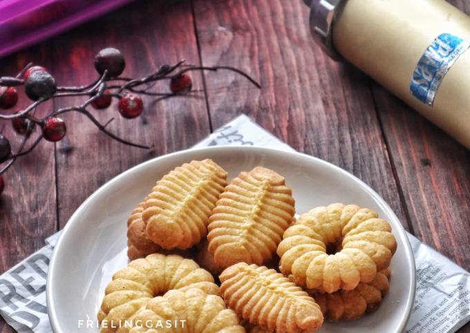 Cara Membuat Butter Cookies Ekonomis, enak dan mudah, tanpa telur, hanya 5 bahan !!! yang Bisa Manjain Lidah