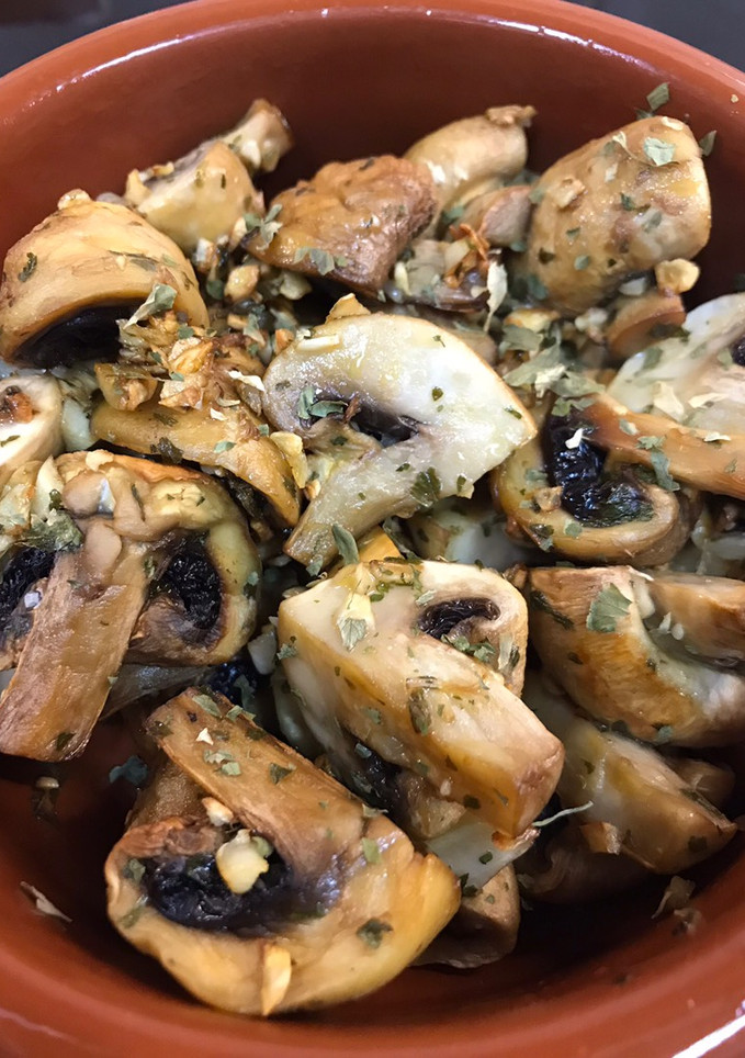 Una foto de Champiñones al ajillo en Airfryer Cosori