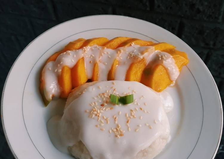 Resep Mango sticky rice 💛 Anti Gagal