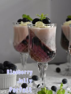 Foto resep Blueberry Jelly Parfait
