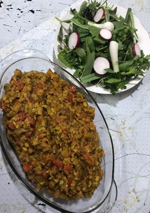 عکسی از دستور یتیمک کدو وبادمجان