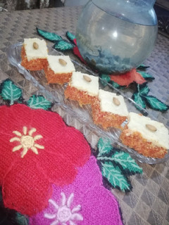 A picture of Carrot barfi 🥕.