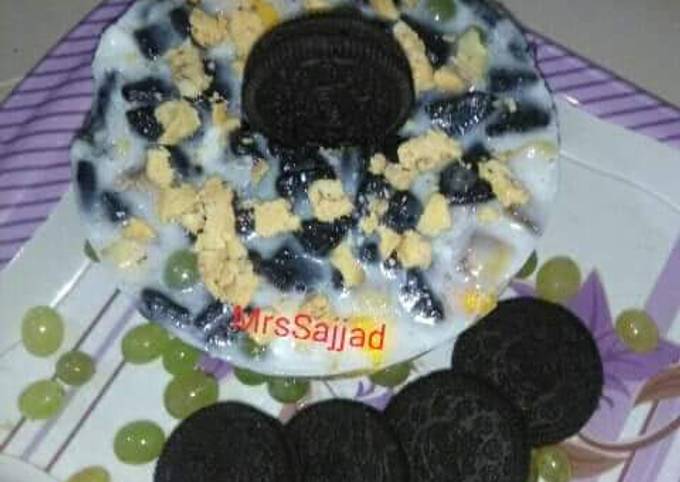 Oreo fruit pudding