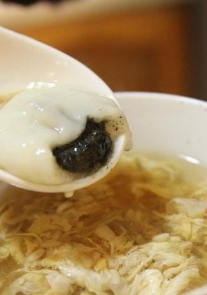 冬至♫黑糖酒釀芝麻湯圓❤ 的食譜成品照片