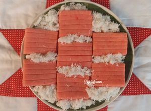Foto resep Getuk lindri merah putih tanpa cetakan