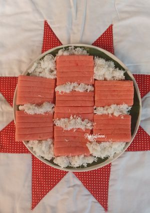 Foto resep Getuk lindri merah putih tanpa cetakan