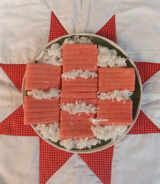Foto resep Getuk lindri merah putih tanpa cetakan