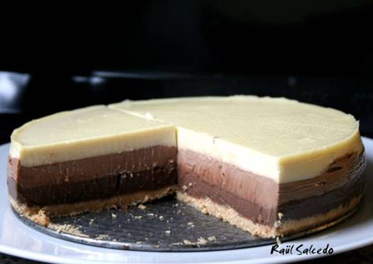 Tarta tres chocolates sin gluten