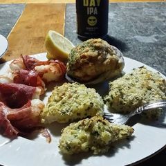 A picture of Brad's potato parmesan crusted cod.