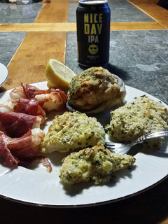 A picture of Brad's potato parmesan crusted cod.