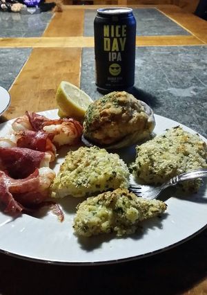 A picture of Brad's potato parmesan crusted cod.