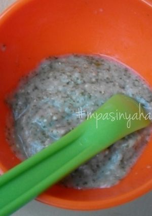 Foto resep #mpasinyahanna - Bubur Ayam Bayam - MPASI 6m