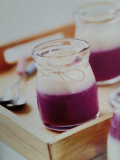 Foto resep Purple sweet potato and milk pudding