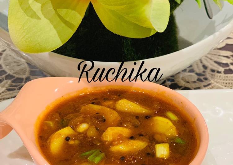 Recipe of Quick Lahsoon ki kali ki sabzi / Garlic Curry