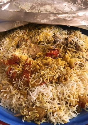 صورة لوصفة برياني دجاج على طريقتي