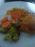 Pollo en salsa de papaya al horno