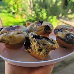 A picture of Muffins de Banana y arándanos (+6 meses) 👶🏽.