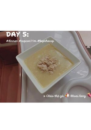 Hình của món Cháo thịt gà khoai lang 🍠.