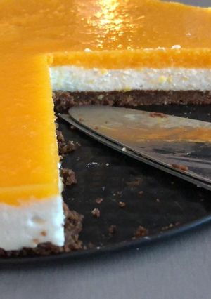 Mangós túrótorta recept fotója