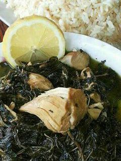 صورة لوصفة ملوخية و رز بشعيرية