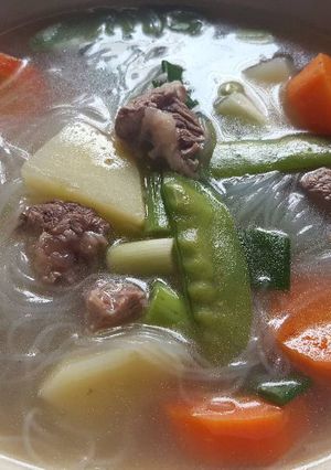 Foto resep Sop daging sapi dengan kacang kapri