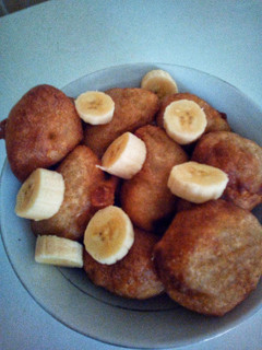 A picture of Banana puff puff.