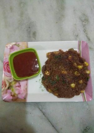 A picture of Ragi ka mini chila.