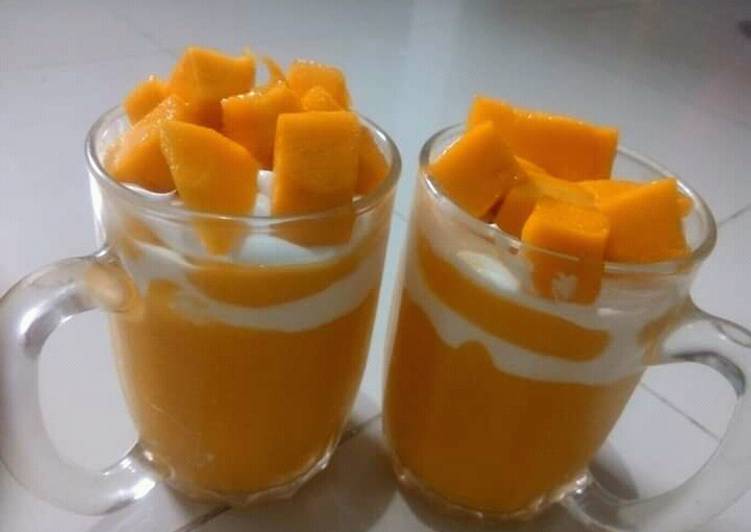 Bagaimana Membuat Mango Thai kekinian / jus mangga, Bisa Manjain Lidah