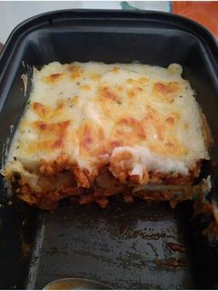 Una foto de Lasaña de soja texturizada🍽️