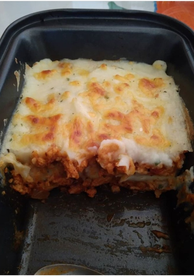 Una foto de Lasaña de soja texturizada🍽️