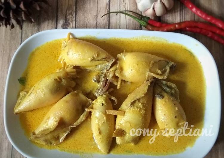 Resep Gulai cumi isi tahu yang Enak Banget