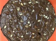 A picture of baked rice pudding