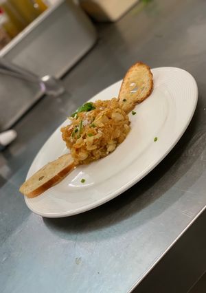 Una foto de Migas de bacalao