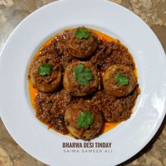 A picture of Bharwan desi tinday ki sabzi.