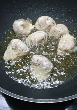 Hình của món Chả mực đùm.
