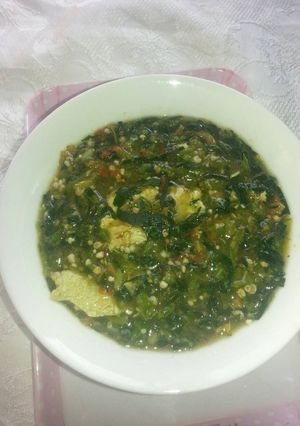 A picture of Okra soup for keto folks.