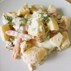 A picture of Potato Salad with Sauce.
