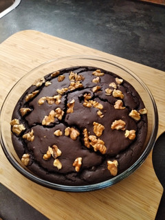 Una foto de Brownie de judías rojas con chocolate