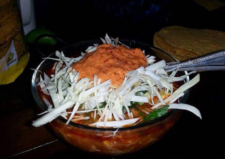 Chicken or pork pozole