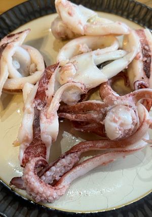 川燙新鮮透抽 的食譜成品照片