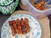 Gambar sate sapi bumbu rujak
