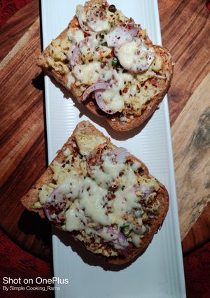 A picture of Open Egg Cheese Sandwich.