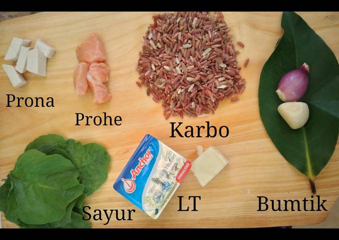 MPASI 6m Bubur Salmon Beras Merah